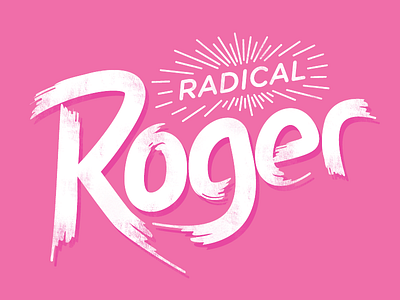 Radical Roger Logo 80s 90s custom logo retro type typography