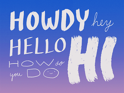 10 million ways to say hello lettering