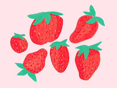 strawbabies illustration strawberry