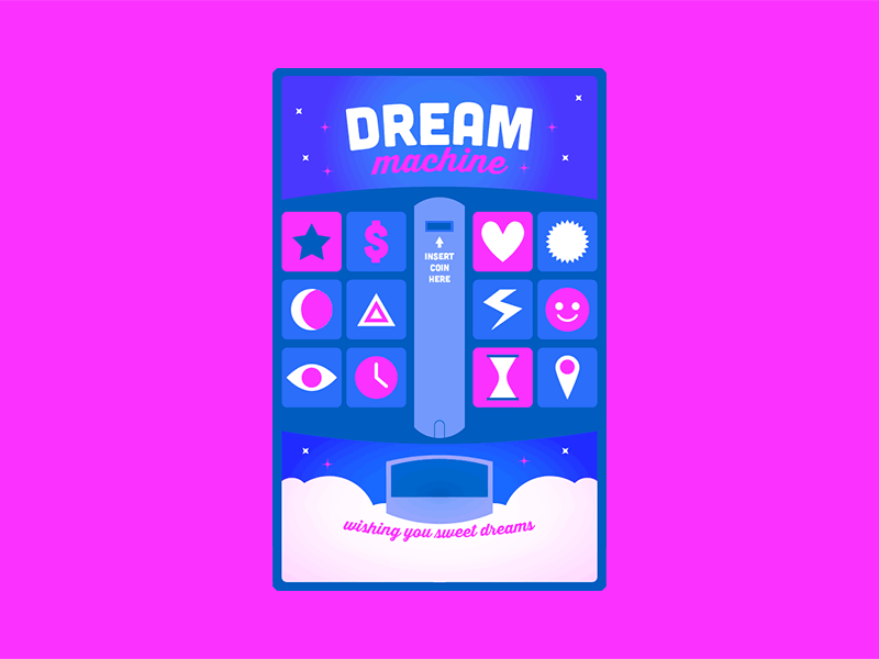 sweet dreams gif icons vector vending machine