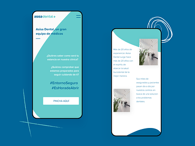 Responsive website for Asisa Dental aluxion design information layout mobile spanish ui