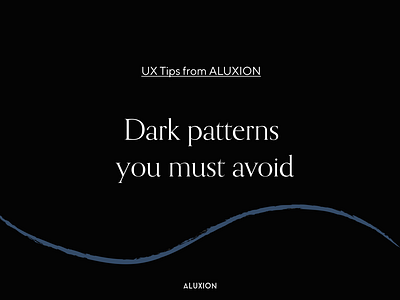 Dark Patterns to avoid