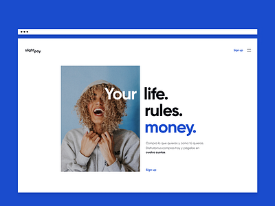 New Mexican fintech landing page: SlightPay