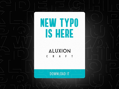 Aluxioncrafttypo design download free letter minimal typograph typography