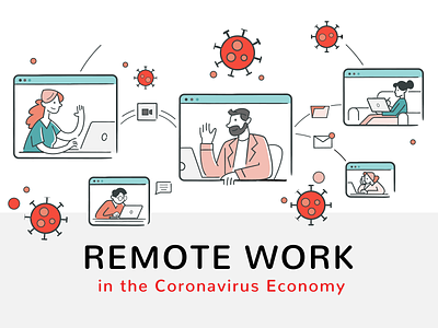 Remote Work color coronavirus covid design economy icon illustration infographic remotework timetoreply vector workfromhome worklife