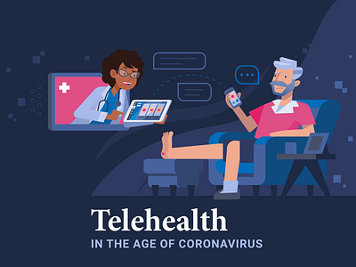Telehealth cartoon color coronavirus data design hospital illustration infographic medical pandemic telehealth typography vector virtualmedicine