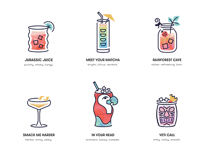 Tiki Tester bar bartending branding cocktail color design drink icon illustration menu parrot taste tiki vector