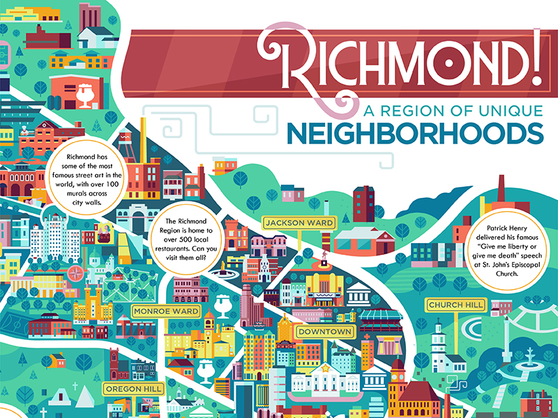 Map of Richmond by The Point Studio on Dribbble