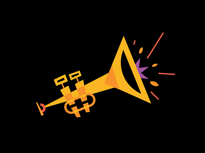 Music App Icon app brass design icon illustration instrument music product trumpet