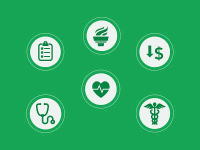 Healthcare Goals care doctor happy health hospital icon illustration nonprofit patient simple