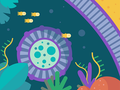 Hidden Endosome biology bright cell color design education endosome game illustration learning rna science