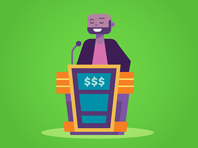 Jeopardy! cartoon character game illustration infographic jeopardy money show vector winning