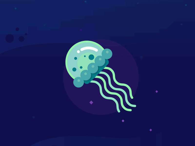 Poisonous animation color dougfuchs flat illustration inktober jellyfish motiongraphic pointstudio poisonous vector
