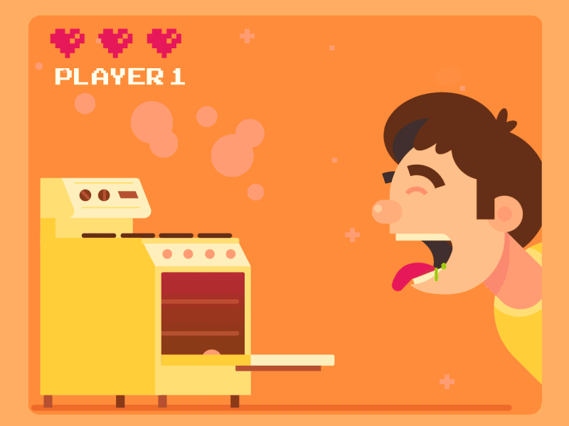 Day 3 - Roasted 8bit animation arcade brusselsprout dougfuchs food illustration inktober motiongraphic roasted vectober videogame
