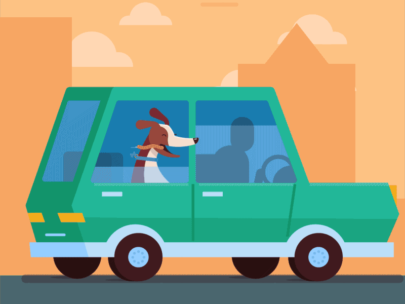 Vectober Day 6 - Drooling animation color dog drive drooling greyhound illustration inktober motiongraphic vectober vector