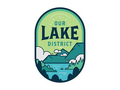 Lake District Badge badge badge design design district flat icon illustration lake logo nature park uk vector