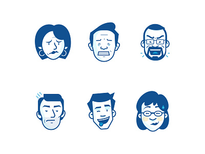 Keeping it Expressive branding character design emotion face illustration turntrading vector
