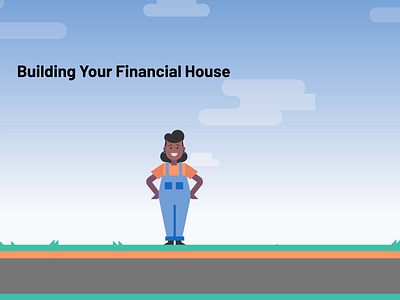 Building Your Financial House animation cartoon finance house illustration independence infographic money motiongraphic networthy personal vector