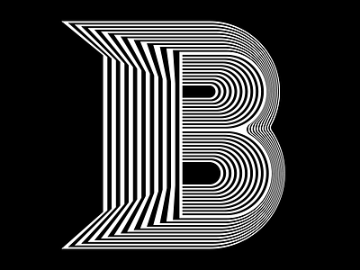 B - 36days of type - #36daysoftype - 2020 36days 36daysoftype a calligraphy calligraphy and lettering artist custom type graphic design illustration letter lettering modular op art opart optical art sergi delgado typography