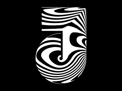 J - 36days of type - #36daysoftype - 2020 36days 36daysoftype a calligraphy custom type graphic design illustration letter lettering modular op art opart optical optical art optical illusion sergi delgado typography