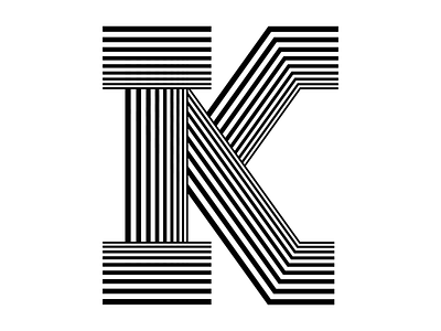 K - 36days of type - #36daysoftype - 2020 36days 36daysoftype a calligraphy custom type free font graphic design illustration letter lettering modular op art opart optical art sergi delgado serif serif font typography