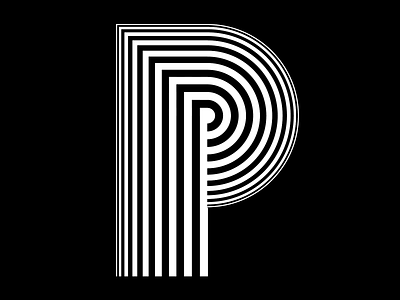 P - 36days of type - #36daysoftype - 2020 36days 36daysoftype a calligraphy custom type free font geometric graphic design illustration letter lettering modular op art opart optical art sergi delgado typography