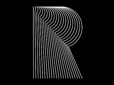 R - 36days of type - #36daysoftype - 2020 36days 36daysoftype a calligraphy custom type free font geometric graphic design illustration letter lettering modular op art opart optical art sergi delgado typography