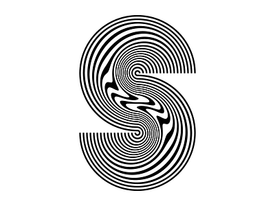 S - 36days of type - #36daysoftype - 2020 36days 36daysoftype a calligraphy custom type free font geometric graphic design illustration letter lettering modular op art opart optical art sergi delgado typography