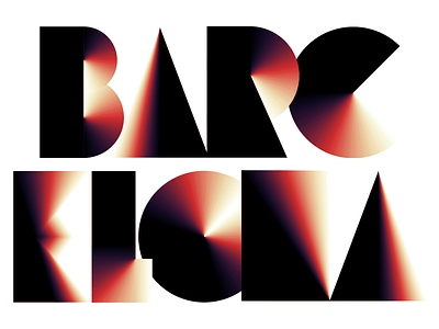 Barcelona - typography exploration 36daysoftype barcelona blend custom type deco free font geometry gradient lettering modular op art optical art sergi delgado tipografia typography