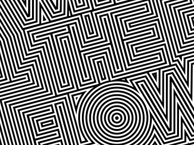 With the flow - typography glitch exploration 36days 36daysoftype barcelona black black and white custom type free illustration lettering modular op art opart optical art sergi delgado typography