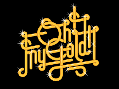 Oh my Gold! barcelona calligraphy custom type god gold graphic design illustration lettering pop spain type typography