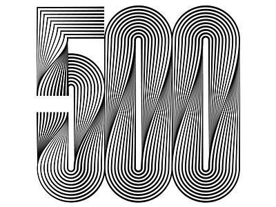 Global 500 logo for @fortunemag 2020 36daysoftype 500 barcelona custom type editorial editorial design fortune illustration lettering logo magazine modular numbers op art opart optical art sergi delgado stripes typography usa