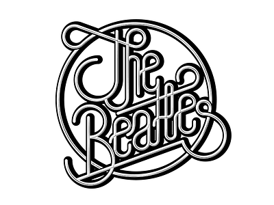 The Beatles beatles calligraphy cover geometry graphic design lettering london modular music sergi delgado the beatles typography