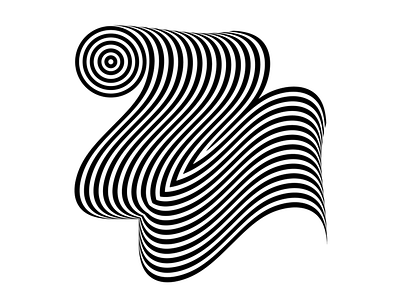 two for 36 days of type barcelona design graphic design lettering number op art opart optical art ribbon spain typography