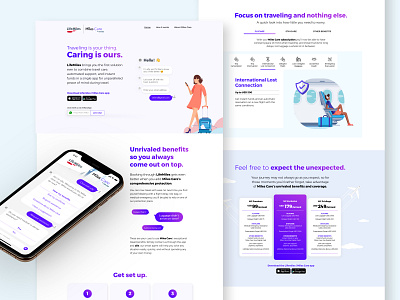 Daily UI 003 Landing Page app bank chatbot design illustration insurance insurtech mobile ui ux website