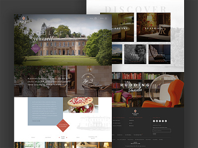 Rudding Park booking design homepage hospitality hotel landing page ui ux