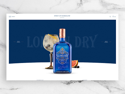 Slingsbys Gin Product Landing alcohol drinks ecommerce gin landing page product page typography ux website website design