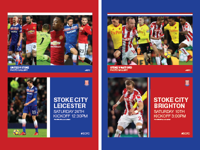 Stoke City F.C. social media rebrand. design football graphic design reband soccer social media twitter