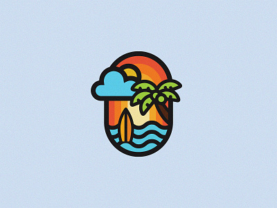 Beach Life badgedesign beach design illustration logo logodesign logotype vector