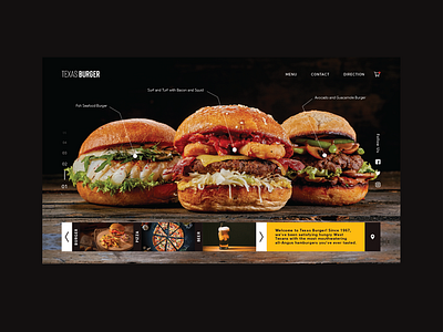 Texas Burger - Landing Page landingpage texasburger topdesign ui uidesign uiinspiration webdesign websitedesign