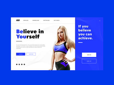 Musclebox design fitness landingpage muscle musclebox webdesign websitedesign