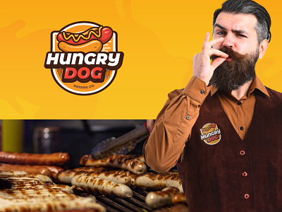 Hungry Dog Hotdog Co branding branding design food hotdog hotdogs illustration logo logo design logodesign logos logotype