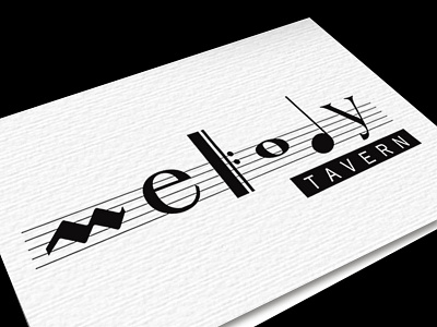 Melody Tavern 2d branding business card design graphic lettering logo music type typography vector web