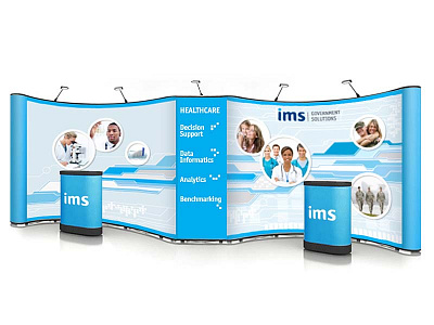 IMS Health | Display 2d branding brochure design display flyer graphic health logo texture typography vector
