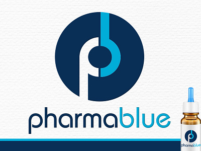 pharmablue 2d branding design flat graphic health illustration lettering logo texture typography vector