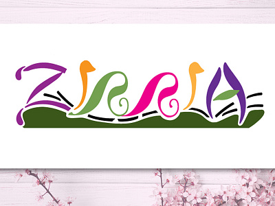 Zinnia Florist branding design flat florist flowers graphic illustration logo texture type typography vector