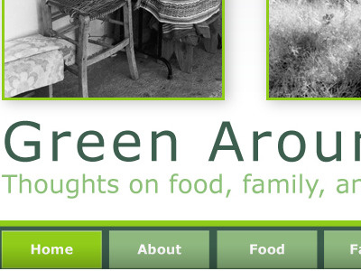 Green Around the Edges homepage buttons homepage navigation