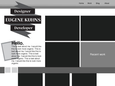 Black and White lo-fi redesigns wireframe