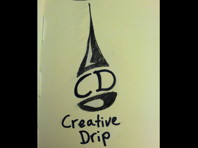Creative Drip v2 logo sketches wip