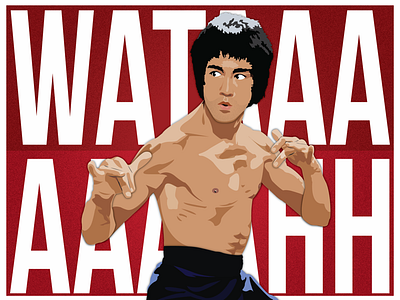 Who says you can’t hear an illustration? bruce lee graphic design illustration